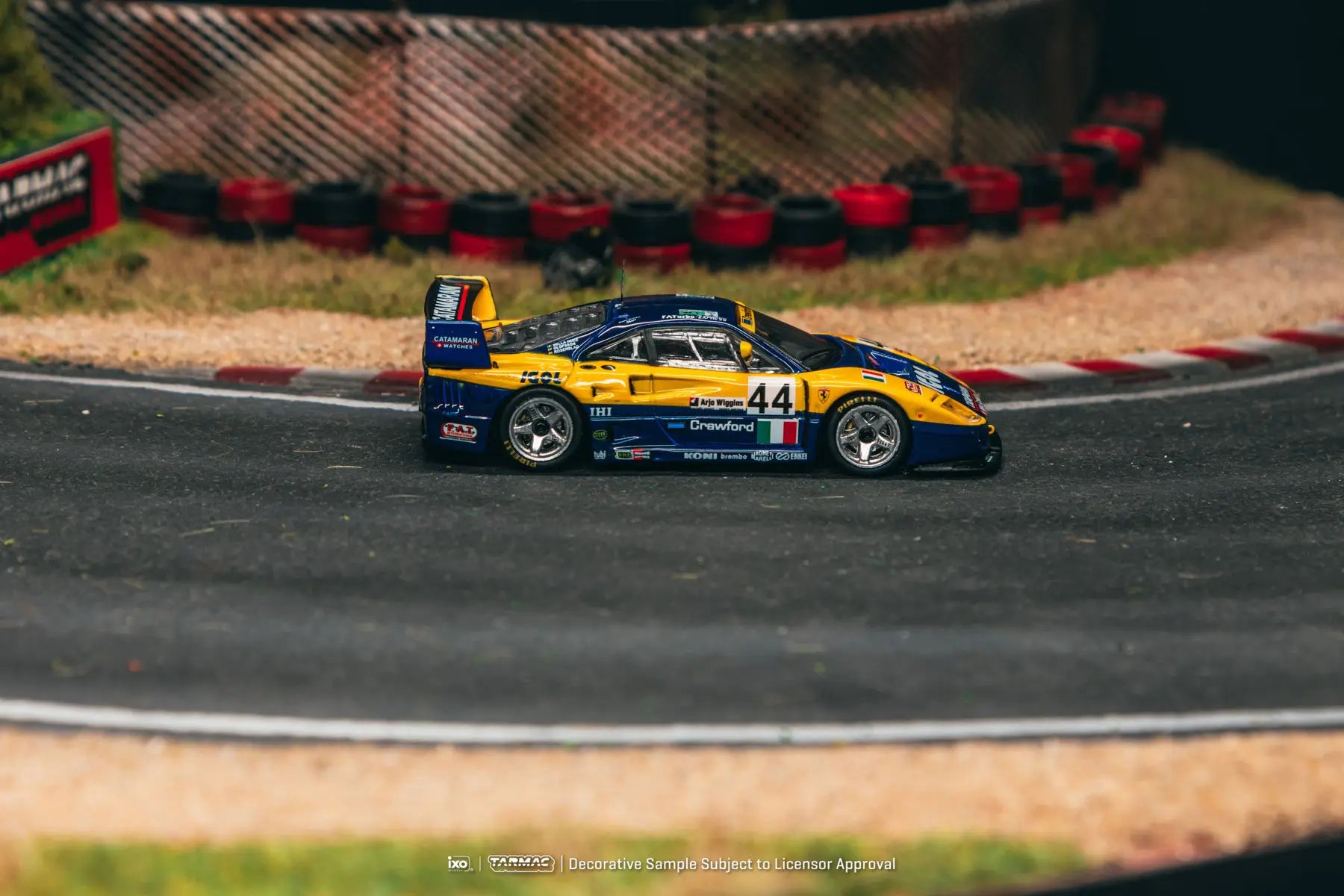 In Stock TW 1:64 Ferrari F40 GTE 24h Of Le Mans 1996 Diecast Car Model Collection Toys Tarmac Works