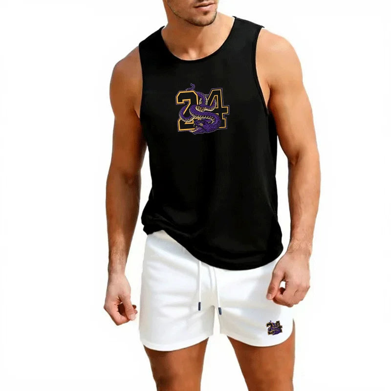 This men’s short-sleeve suit set blends casual comfort with modern style.  fabric a sharp, neat look.