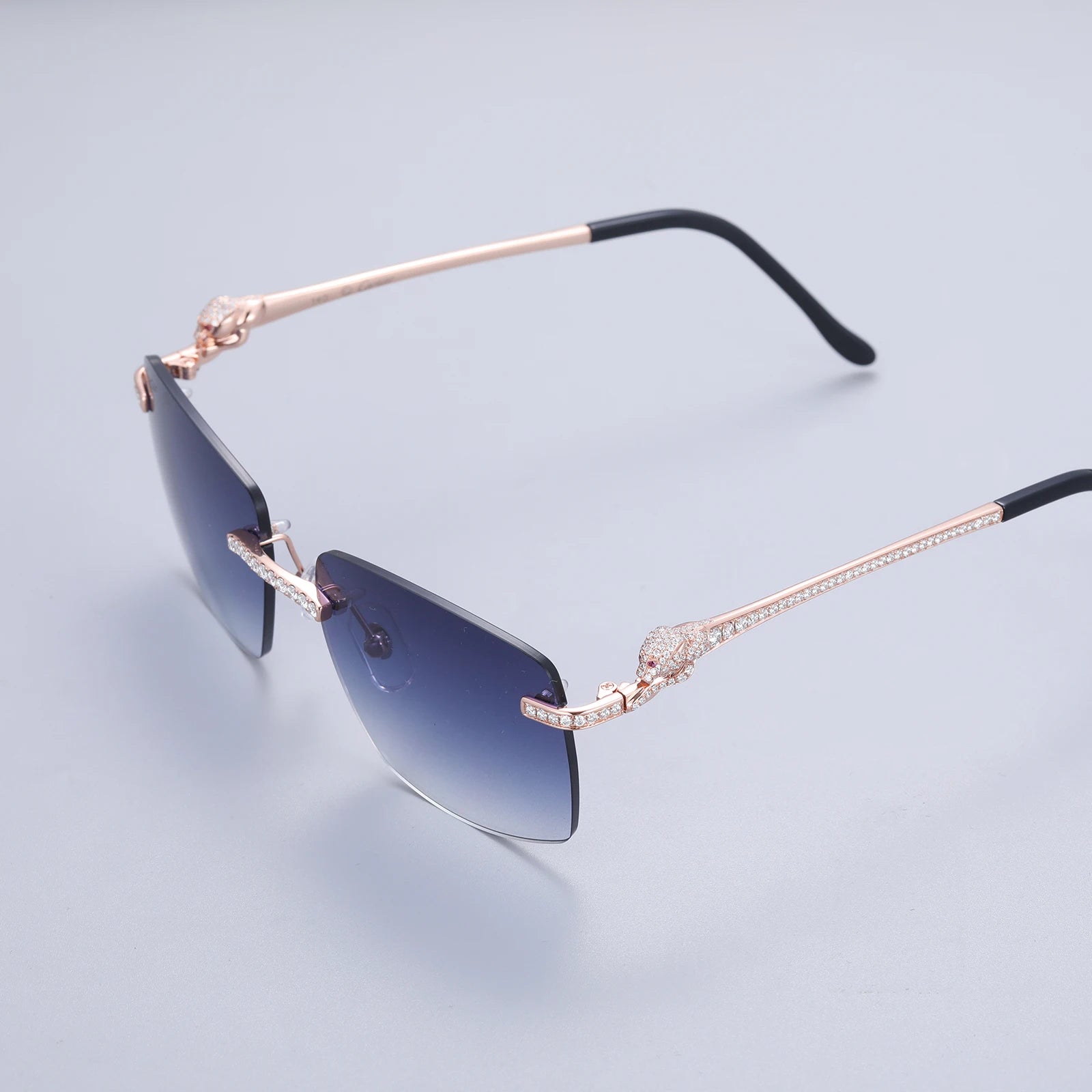 Mosangnai Personalized Iced Out Luxury Brand CTR Sunglasses Eyewear With Moissanite Diamonds For Men Women