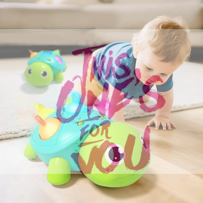【BS】Baby Toys 6–12 Months, Musical Turtle Infant Toy, Teething Toy With Light Up For Babies, Early Learning Educational Toy