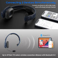 Trucker Bluetooth Headset with AI Noise Cancelling, 62 Hrs Wireless On-Ear Headphones for Home Office Remote Work Zoom