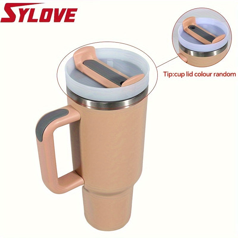 SLOVE 40oz Stainless Steel Tumbler With Handle And Straw, Insulated Sports Water Bottle For Men And Women, Keep Warm Or Cold, Coffee Cup - Perfect Gift