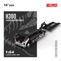 Cool Car 1:64 H300 Flatbed Transport Trailer Black Dragon 77 Simulation Alloy Car Model for Collection&Display&Gift